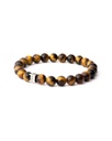 Gemini - Bracelet Triple avec pierre Onyx 6 mm et cuir Nappa (noir) (copie)