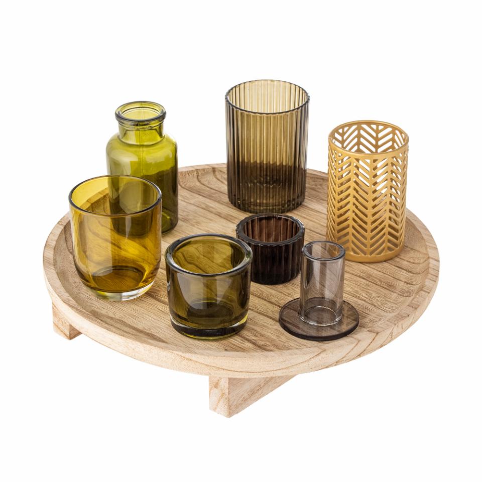 BLOOMINGVILLE - Sanga Tray w/Votive, Marron, Verre (copie)