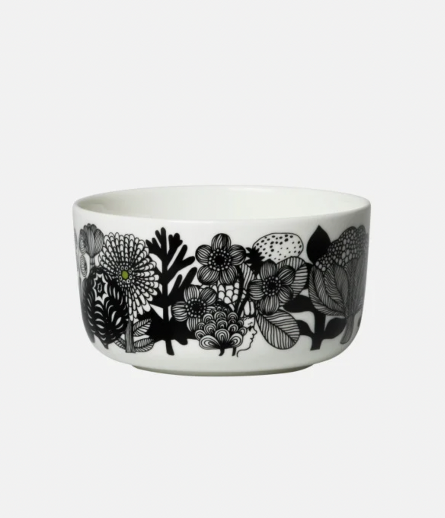 MARIMEKKO - Bol 5dl SIIRTOLAPUUTARHA Bowl Black/White - Végétaux