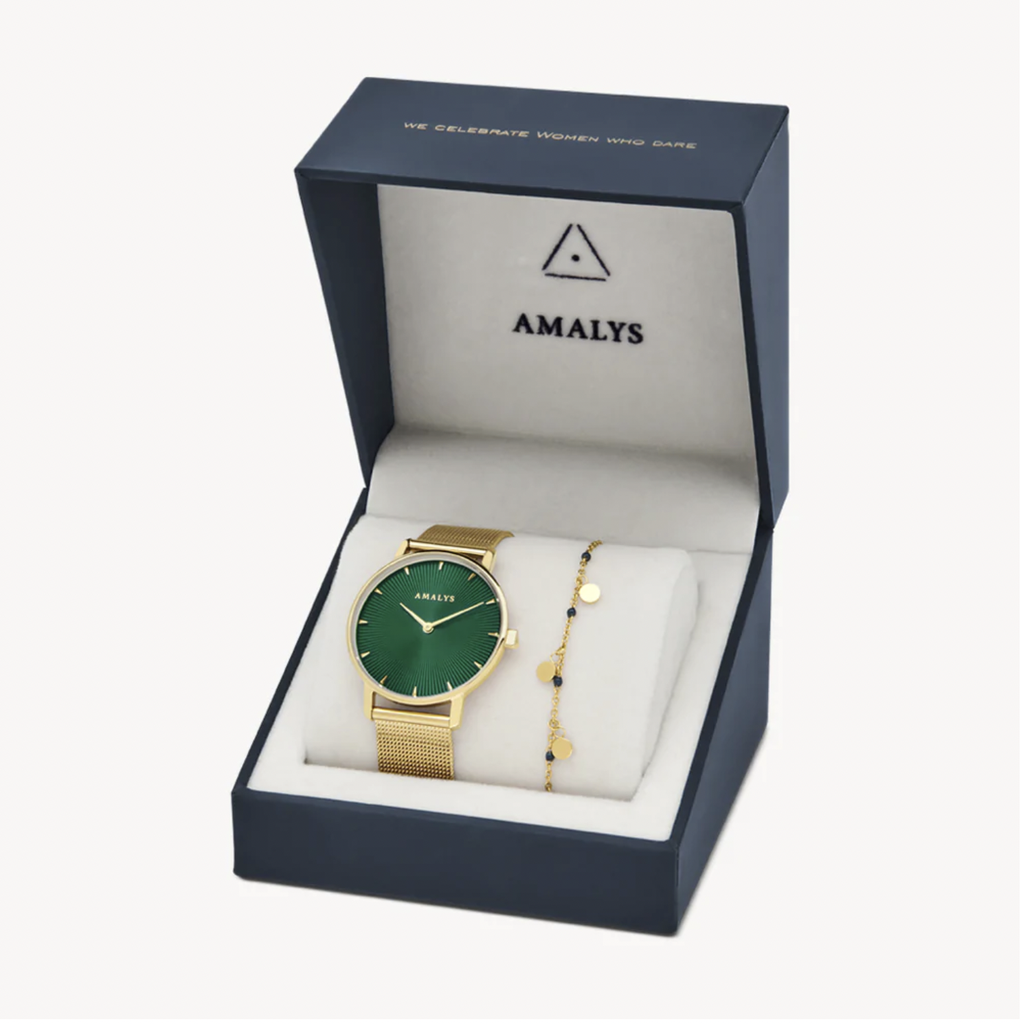 AMALYS - Coffret Montre Odette + Bracelet or