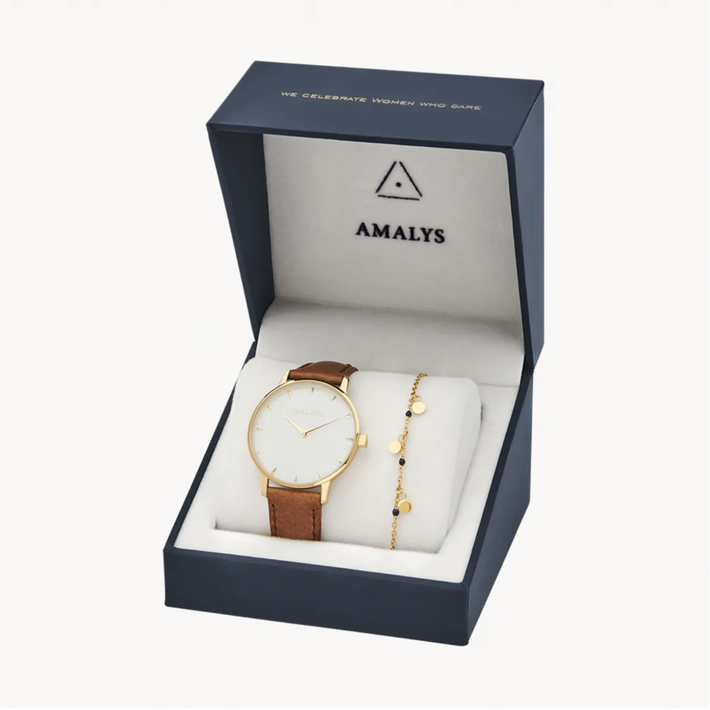 AMALYS - Coffret Montre ODILE + Bracelet Gold (copie)