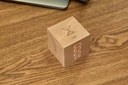 Gingko - CUBE PLUS CLOCK - Bamboo