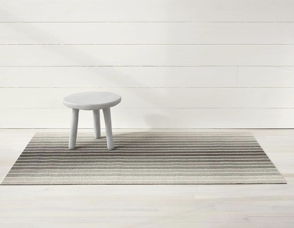 CHILEWICH - Paillasson SHAG (STRIPE Block Taupe)