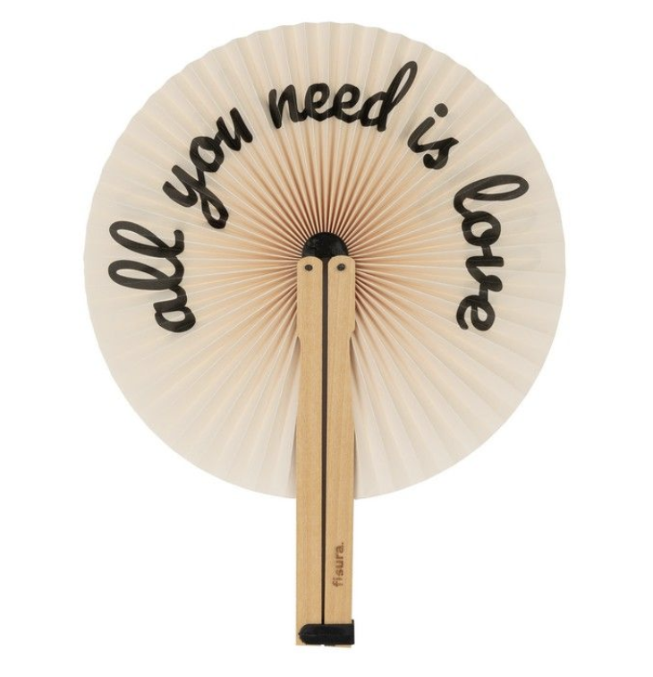 Fisura - Eventail Retractable Fan "Pai Pai All You Need is Love"