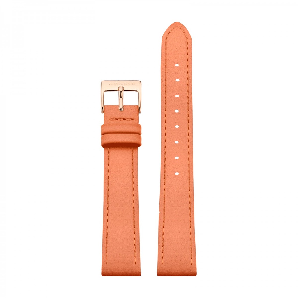 AMALYS - Bracelet 14mm CUIR Peche/Doré rosé (Peach)