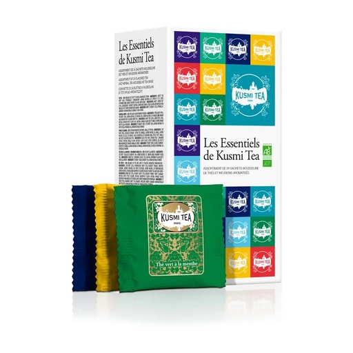 KUSMI TEA - Boîte 24 Sachets-Mousseline "ESSENTIELS"