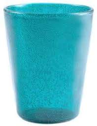 MEMENTO - Verre soufflé LINEA BALY Turquoise