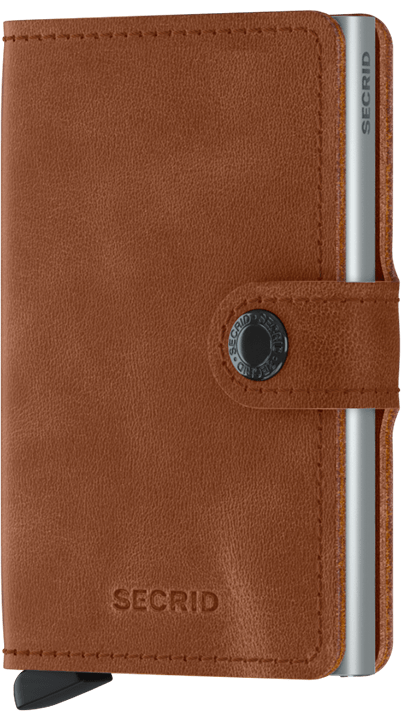 SECRID - MiniWallet VINTAGE cognac - silver