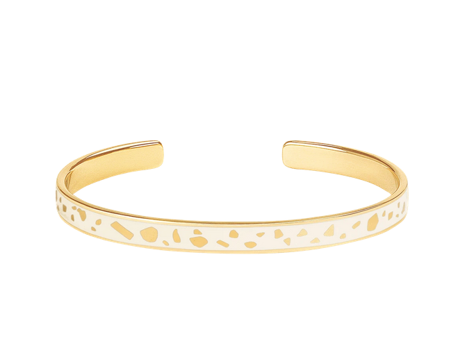 BANGLE UP - Jonc LUCY Doré/BLANC SABLE