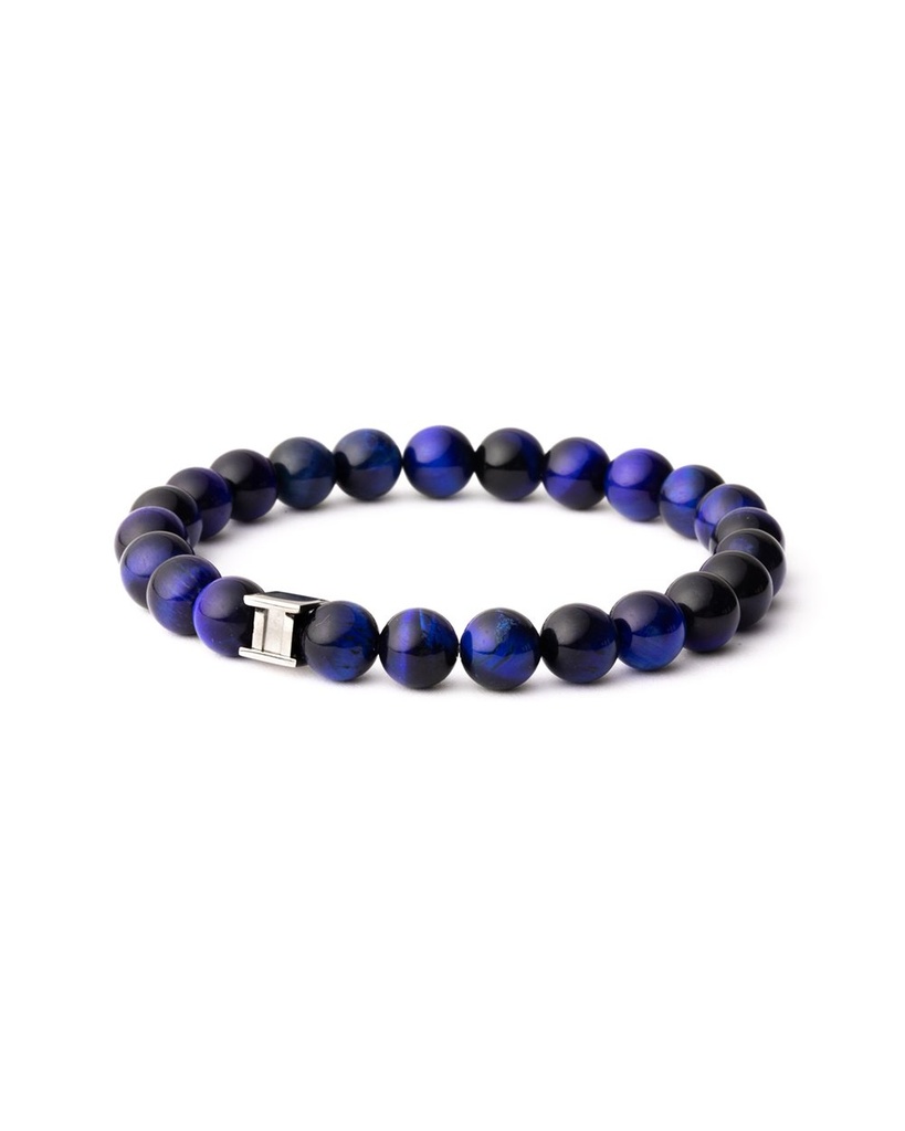 Gemini - Bracelet avec pierre Oeil de Tigre 8 mm (3 couleurs) (copie)