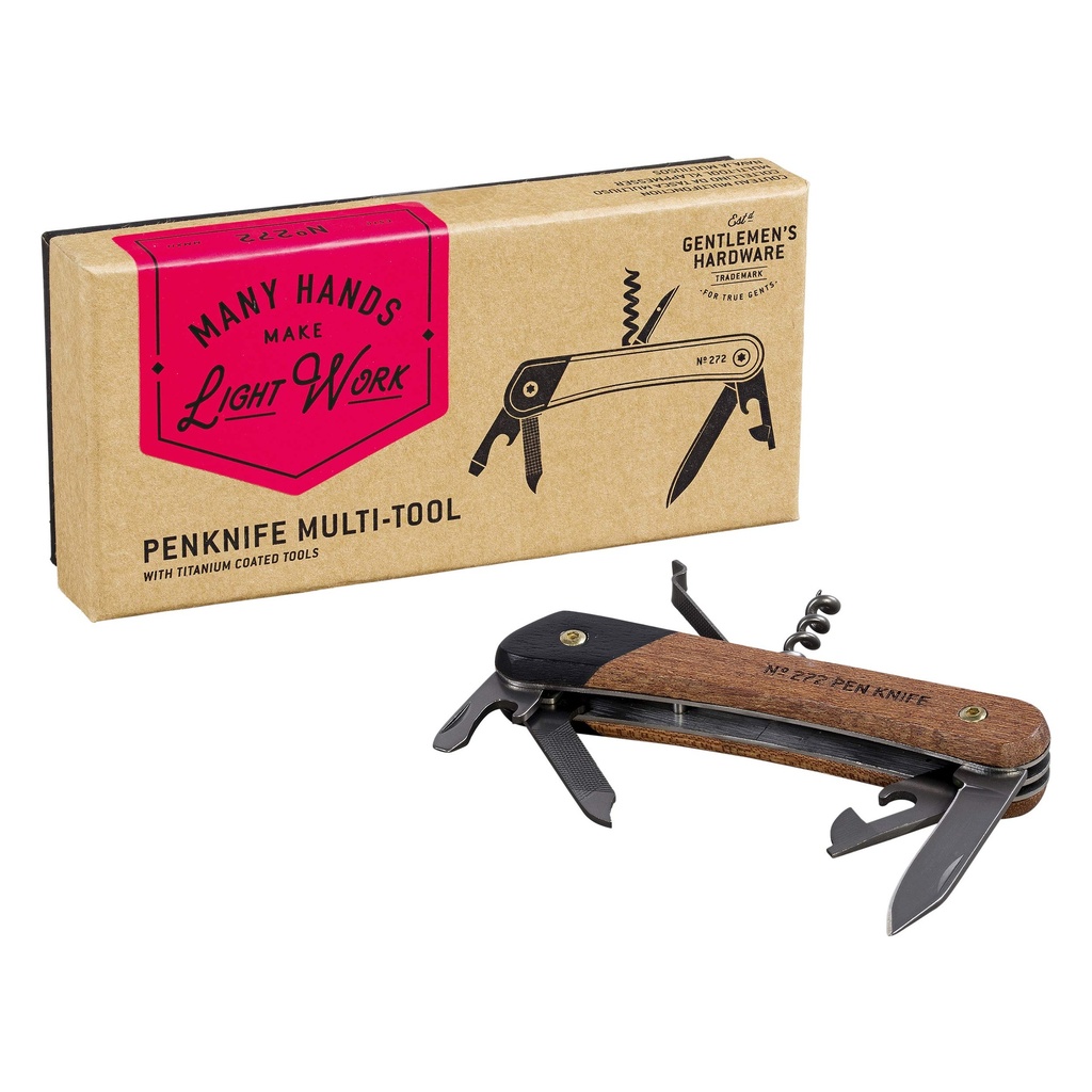 Gentlemen’s Hardware - Pen knife multi-tool kraft packaging