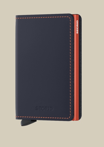 SECRID - SlimWallet MATTE night blue & orange