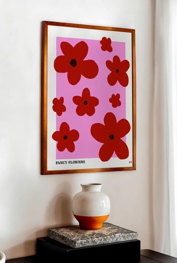 Caraboutcha - Poster FANCY FLOWERS 30x40