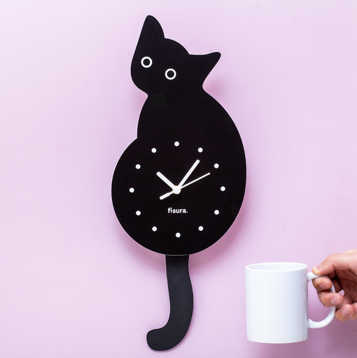 Fisura - Horloge chat noir